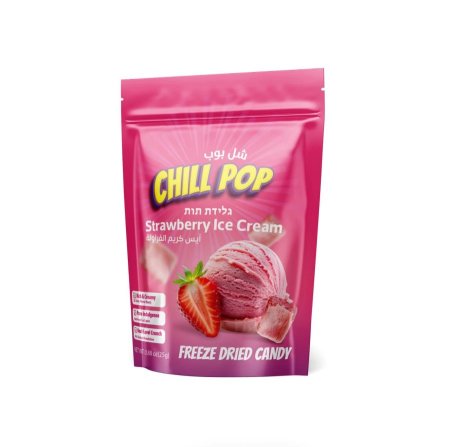 بوظه مجففه بالتبريد بطعم الفراوله